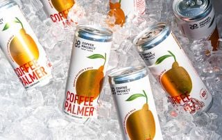 An ice chest full of Coffee Palmer cans.